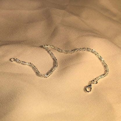 Pulseira de prata com brilhantes